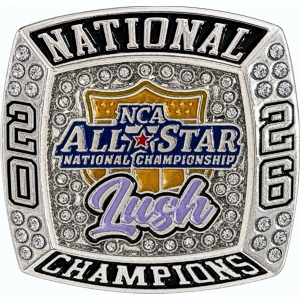 Lush NCA champions ring style pin