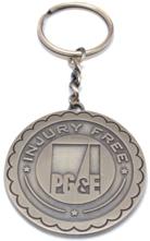 custom die struck keychain